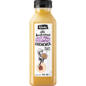 Charlie's Old Fashioned White Peach Passionfruit Quencher - 500mL